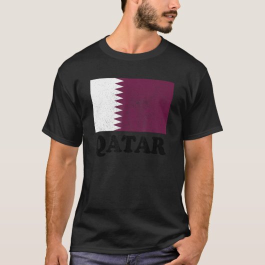 T-shirt Drapeau Qatari Qatar Fierté Drapeau Qatari 1 (Devant)