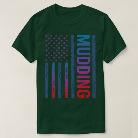 T-shirt Drapeau rayant Boue Boue Bogne (Design devant)