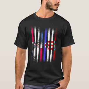 T-shirt Drapeau République Dominicaine Croatie Drapeau Pay