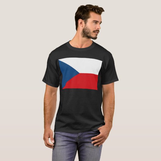T-shirt Drapeau République tchèque (Devant entier)