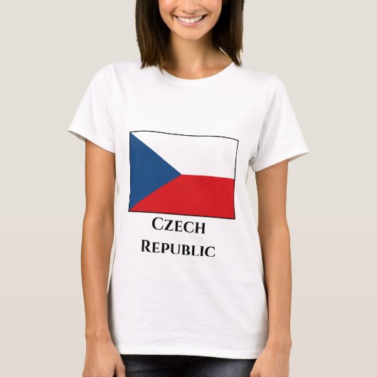 T-shirt Drapeau République tchèque (Devant)