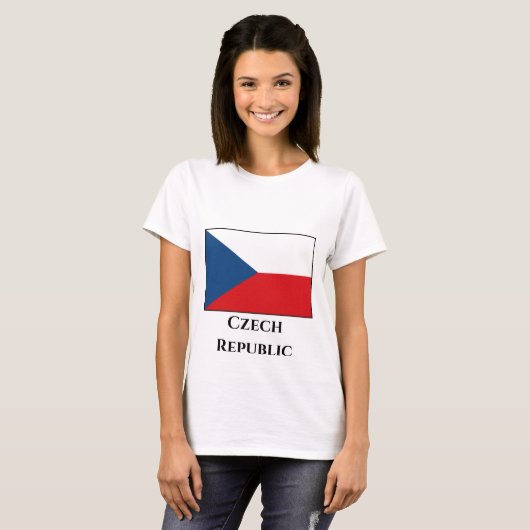 T-shirt Drapeau République tchèque (Devant entier)