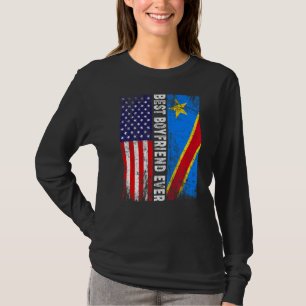 T-shirt Drapeau rétro américain Congo Drapeau meilleur ami