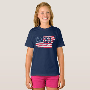 T-shirt Drapeau Rétro Amérique 250 Ans 250e Anniversaire