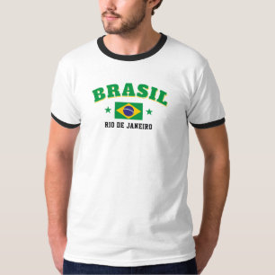 T-shirt Drapeau Rétro Brasil Rio de Janeiro