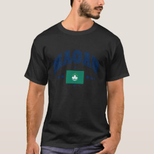 T-shirt Drapeau Rétro Macau Hommes Femmes Athlétique Rétro