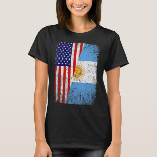 T-shirt Drapeau rétro-patriotique d'Amérique d'Argentine d