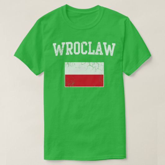 T-shirt Drapeau rétro Wroclaw Pologne Polska Polski (Design devant)