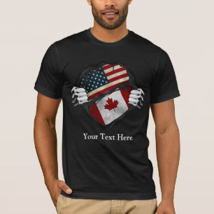 T-shirt Drapeau révélateur à deux mains Customisé