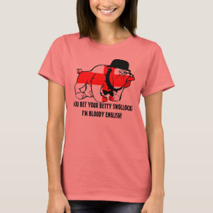 T-shirt Drapeau rimant anglais de l'anglais d'argot