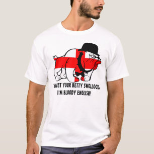 T-shirt Drapeau rimant anglais de l'anglais d'argot