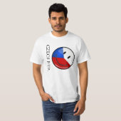 T-shirt Drapeau Rond Chaleureux Rep Tchèque (Devant entier)