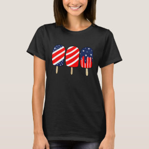 T-shirt Drapeau rouge blanc bleu américain Patriotique 4t