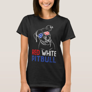 T-shirt Drapeau rouge blanc de l'Amp Pitbull