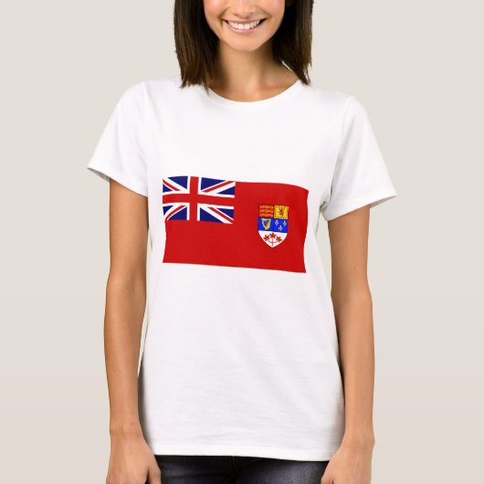 T-shirt Drapeau rouge canadien de drapeau (Devant)