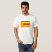 T-shirt Drapeau rouge étoilé de Catalogne (Devant entier)