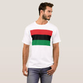T-shirt Drapeau rouge noir et vert (Devant entier)