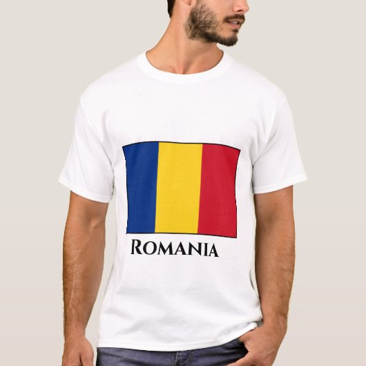T-shirt Drapeau roumain (Devant)