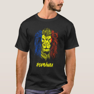 T-shirt Drapeau roumain Lion Roumanie