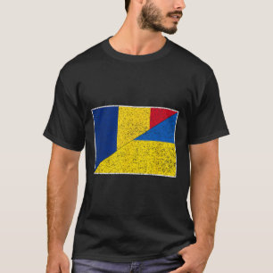 T-shirt Drapeau Roumanie Ukraine Fierté Roumaine Ukrainien
