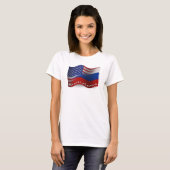T-shirt Drapeau russe-américain (Devant entier)