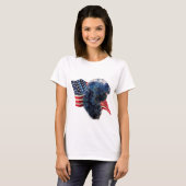 T-shirt Drapeau russe noir (Devant entier)