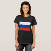 T-shirt drapeau russe (Russie) (Devant entier)