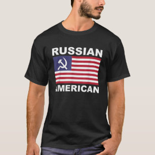 T-shirt Drapeau russo-américain Russie America Pride