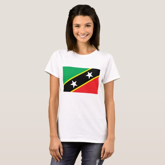 T-shirt Drapeau Saint-Kitts-Et-Nevis (Devant entier)