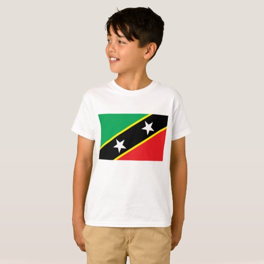 T-shirt Drapeau Saint-Kitts-Et-Nevis (Devant entier)