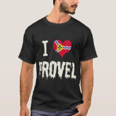 T-shirt Drapeau Saint-Louis Provel Fromage Design I Heart  (Devant)