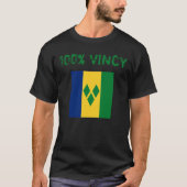 T-shirt Drapeau Saint-Vincent-et-les Grenadines Vincy (Devant)