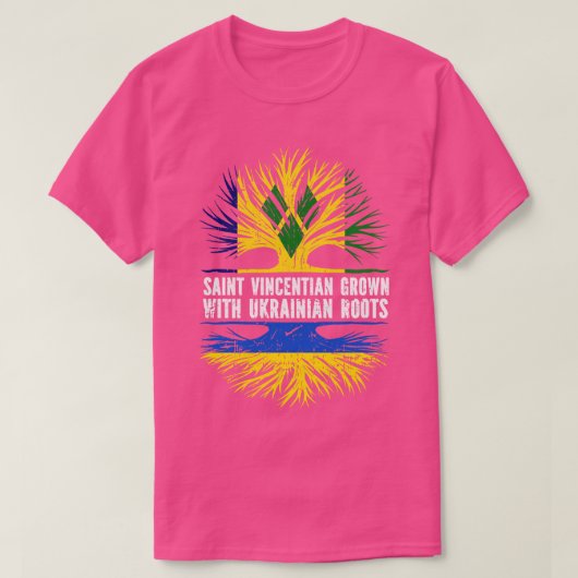 T-shirt Drapeau Saint-Vindain aux racines ukrainiennes (Design devant)