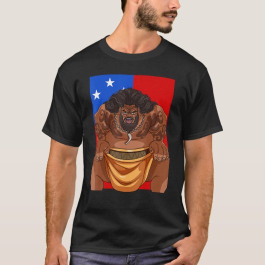 T-shirt Drapeau Samoan Pride polynésienne Haka Dance Samoa (Devant)