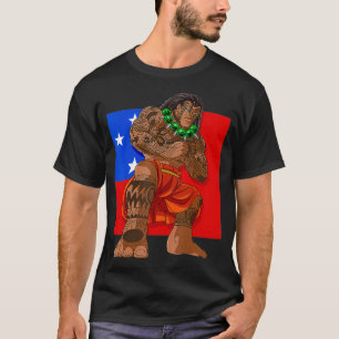 T-shirt Drapeau Samoan Pride polynésienne Haka Dance Samoa