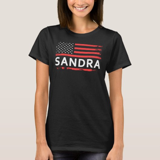 T-SHIRT DRAPEAU SANDRA AMERICAN POUR SANDRA (Devant)