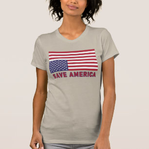 T-shirt Drapeau Sauver l'Amérique