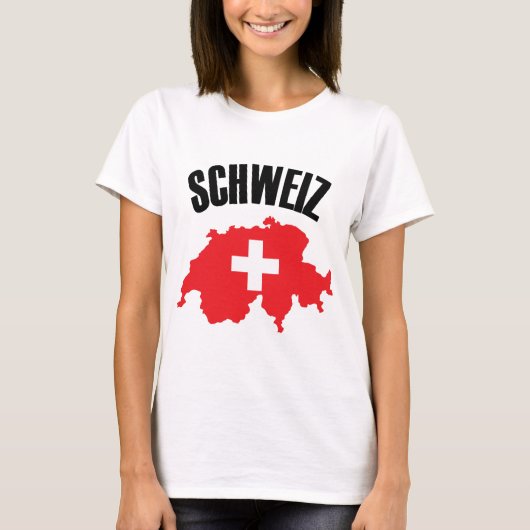 T-shirt Drapeau Schweiz Suisse (Devant)