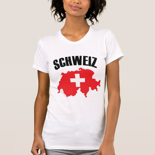 T-shirt Drapeau Schweiz Suisse (Devant)