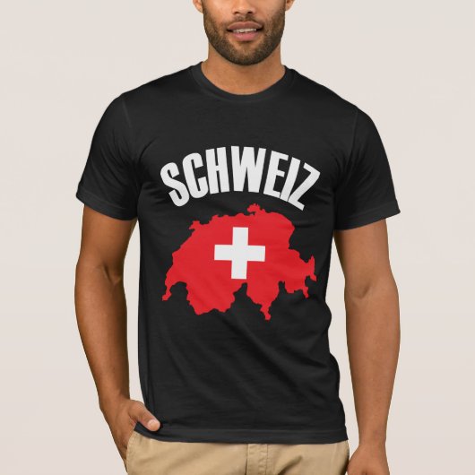 T-shirt Drapeau Schweiz Suisse (Devant)