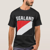 T-shirt drapeau sealand, drapeau sealand (Devant)