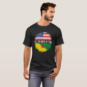 T-shirt Drapeau semi-américain de la mi-Guyane française U (Devant entier)