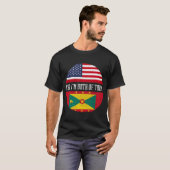 T-shirt Drapeau semi-américain Grenade États-Unis Grenade (Devant entier)