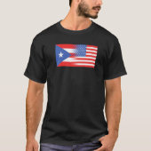 T-shirt Drapeau semi-porto-ricain Porto Rico U (Devant)
