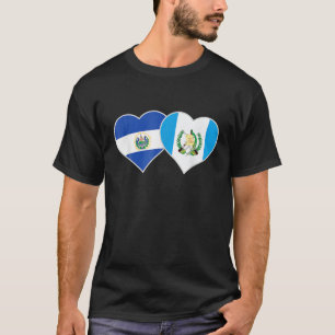 T-shirt Drapeau semi-salvadorien du Guatemala El Salvador