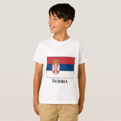 T-shirt Drapeau serbe (Devant entier)