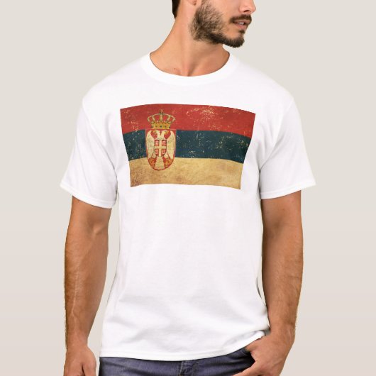 T-shirt Drapeau serbe blanc (Devant)