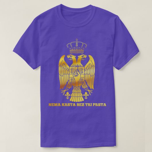 T-shirt Drapeau serbe Croix orthodoxe serbe Srbija (Design devant)
