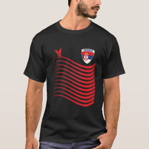 T-shirt Drapeau serbe de basket-ball Jersey Srbija de bask