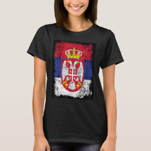 T-shirt Drapeau Serbe Drapeau Serbe Armoiries Aigle Serbie
